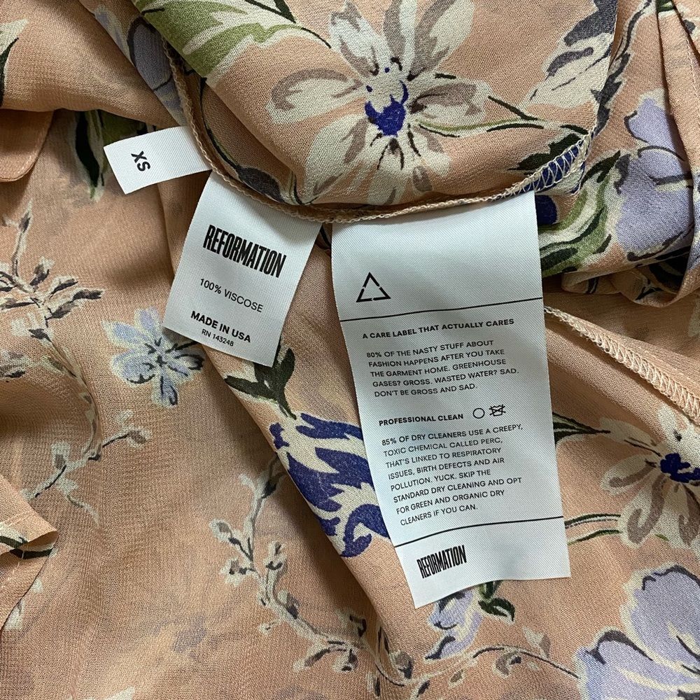 Reformation Floral Maxi Dress in Peach and Blue - Picture 10 of 10